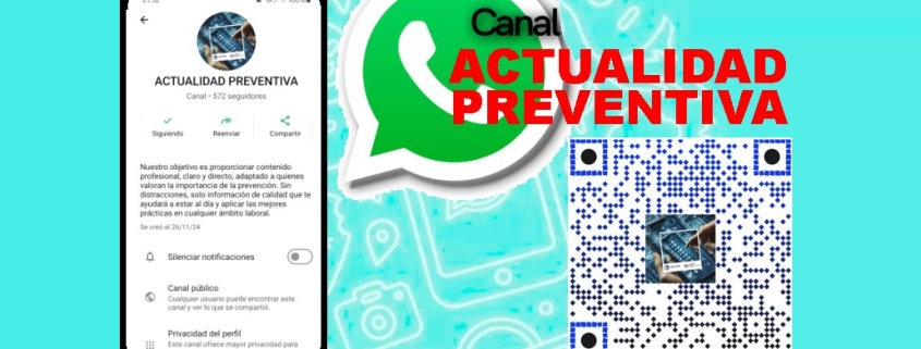 Canal de WhatsApp ACTUALIDAD PREVENTIVA